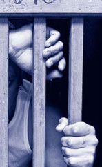 hands behind bars